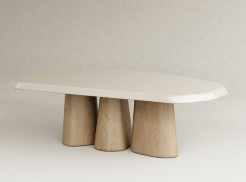 GALERIE NAINOA AURA DINING TABLE 01 W94.5" x D51.75" x H30"