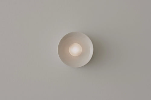 VOLKER HAUG STUDIO ANTON CERAMIC CLEAR GLAZE SCONCE / MINI Ø5.1" x D3.4"