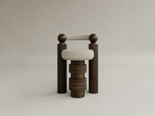 GALERIE NAINOA TORU STOOL 01 W19.75" x D16.25" x H28.25" x SH25.5"