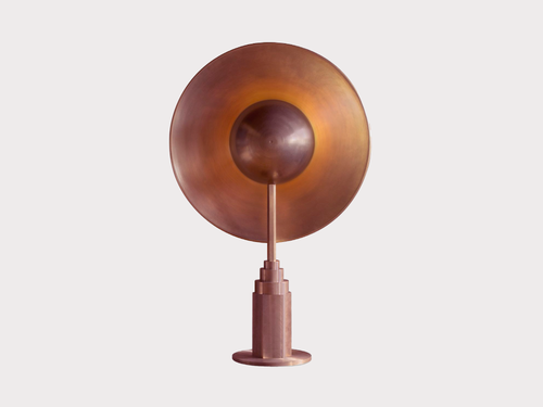 JAN GARNCAREK METROPOLIS TABLE LAMP / COPPER W20.5" x H32" x D10"