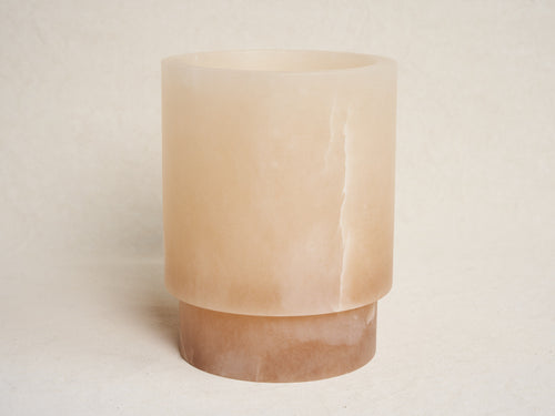 MICHAËL VERHEYDEN TEA LIGHT XL / ALABASTER TABAC Ø7" x H9"