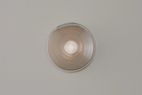 VOLKER HAUG STUDIO ANTON BLOWN GLASS SCONCE / CLEAR Ø7" x D3.9"