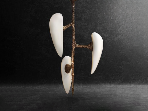 WILLIAM GUILLON LV-426 BRONZE + PORCELAIN CHANDELIER | GARDE – Garde