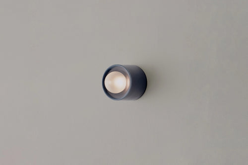 VOLKER HAUG STUDIO ANTON CERAMIC BLUE SCONCE / MICRO Ø3.2" x D2.6"