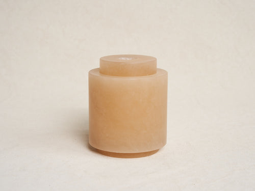 MICHAËL VERHEYDEN PETITE VASE / ALABASTER TABAC Ø4” x H5.25