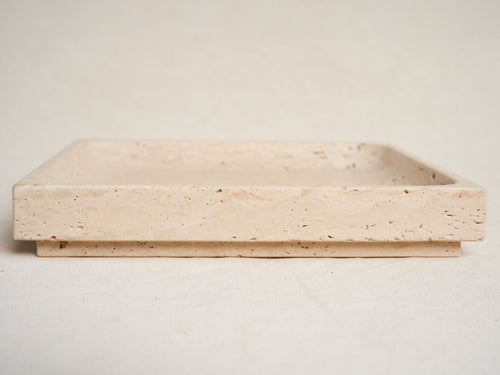 MICHAEL VERHEYDEN MEDIUM SQUARE TRAY / TRAVERTINE 0” x 10" x H1.5”