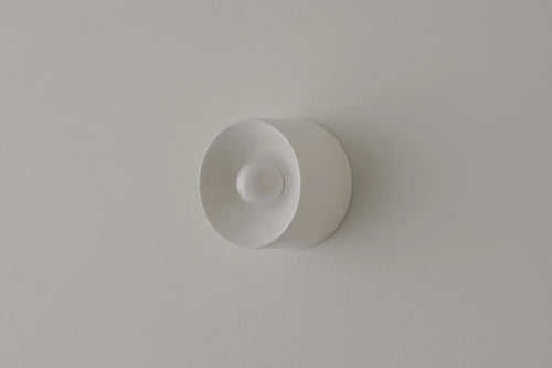 VOLKER HAUG STUDIO ANTON CERAMIC CRISP WHITE SCONCE / MINI Ø5.1" x D3.4"