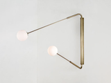 Load image into Gallery viewer, PAUL MATTER FLUTTER TWO SWING ARM SCONCE H40&quot; x D34&quot; x W48&quot;
