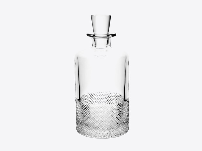 RICHARD BRENDON DIAMOND CUT DECANTER  Ø4.3” x H9.4”