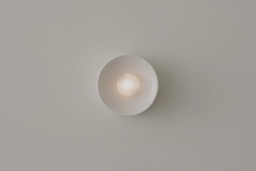 VOLKER HAUG STUDIO ANTON CERAMIC CRISP WHITE SCONCE / MINI Ø5.1" x D3.4"