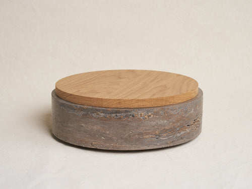 MICHAËL VERHEYDEN FRUITTE BOWL / TRAVERTINE BROWN H4" x Ø12"