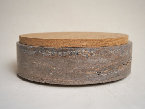 MICHAËL VERHEYDEN FRUITTE BOWL / TRAVERTINE BROWN H4" x Ø12"