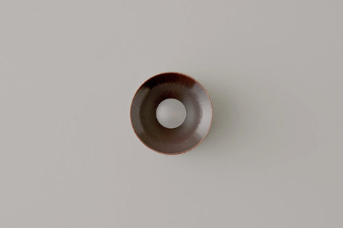 VOLKER HAUG STUDIO ANTON CERAMIC BROWN SCONCE / MINI Ø5.1" x D3.4"