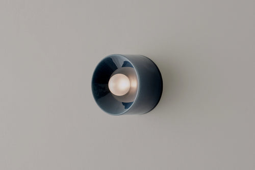 VOLKER HAUG STUDIO ANTON CERAMIC BLUE SCONCE / MINI Ø5.1" x D3.4"