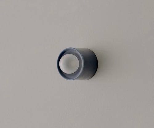 VOLKER HAUG STUDIO ANTON CERAMIC BLUE SCONCE / MICRO Ø3.2" x D2.6"