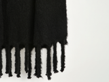 Load image into Gallery viewer, LENA REWELL MOHAIR THROW BLACK #9999 51” X 71&quot;
