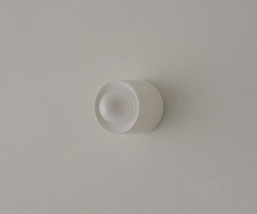 VOLKER HAUG STUDIO ANTON CERAMIC CRISP WHITE SCONCE / MICRO Ø3.2" x D2.6"