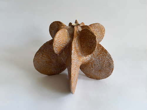 JULIE NELSON RUSSET PETAL GOURD W11.5" x H8.5"