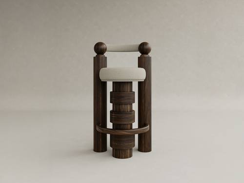 GALERIE NAINOA TORU BARSTOOL 01 W19.75" x D16.25" x H37.5" x SH29.5"