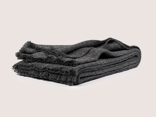 TEIXIDORS HERA BLANKET DARK GREY 71" x 94"