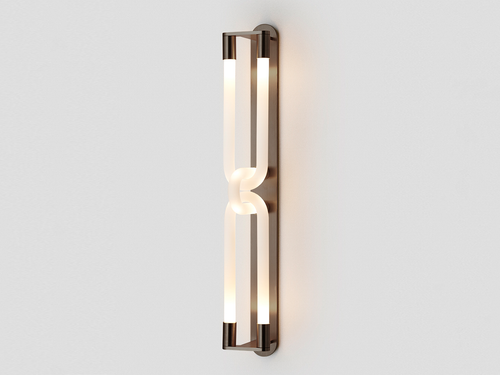 ARTICOLO LOOPI DOUBLE WALL SCONCE H24" x W3.37"
