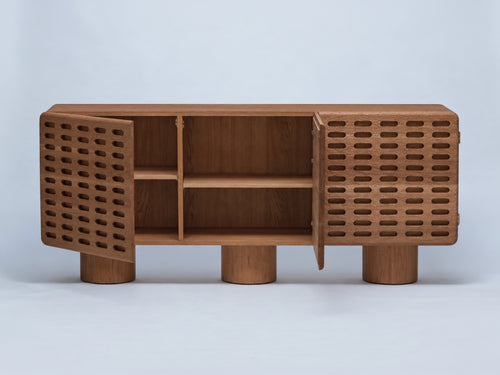 AGNES STUDIO CODICE 3-DOOR CREDENZA W78" x D16.5" x H33"