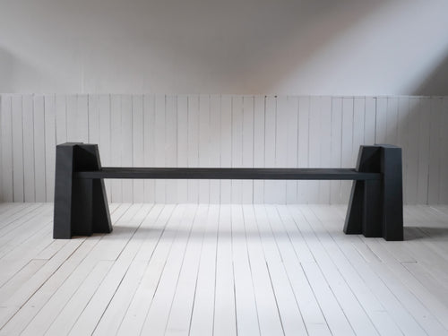 ARNO DECLERCQ AD BENCH / IROKO W93.3" x D23.6" x H24.8"