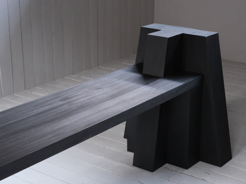 ARNO DECLERCQ AD BENCH / IROKO W93.3" x D23.6" x H24.8"