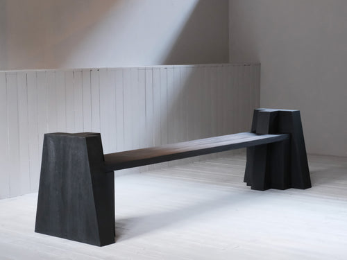 ARNO DECLERCQ AD BENCH / IROKO W93.3" x D23.6" x H24.8"