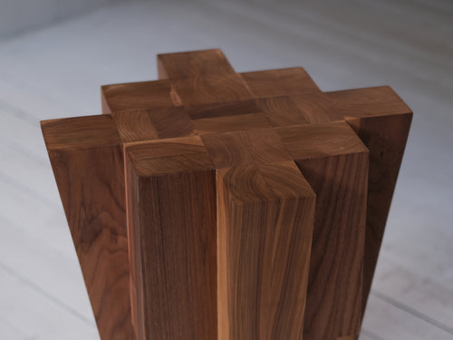 ARNO DECLERCQ BUNKER SIDE TABLE / AMERICAN WALNUT W17.7” x D17.7 x H19.7”