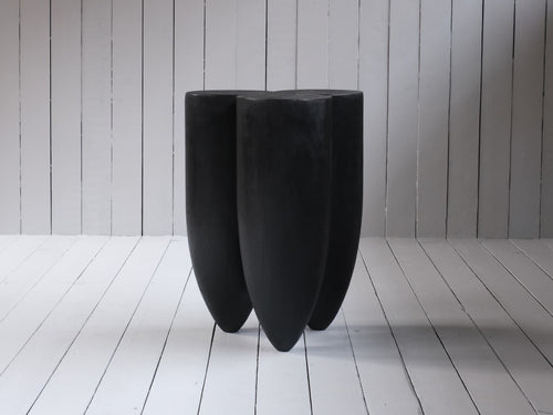 ARNO DECLERCQ SENUFO STOOL XL / IROKO W15.4" × D15.4" × H20.9"