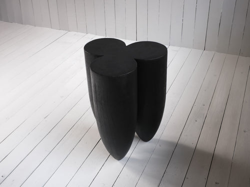 ARNO DECLERCQ SENUFO STOOL XL / IROKO W15.4" × D15.4" × H20.9"