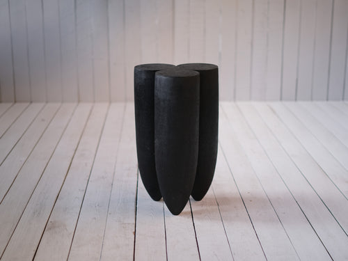ARNO DECLERCQ SENUFO STOOL / IROKO W11.8" × D11.8" × H19.7"