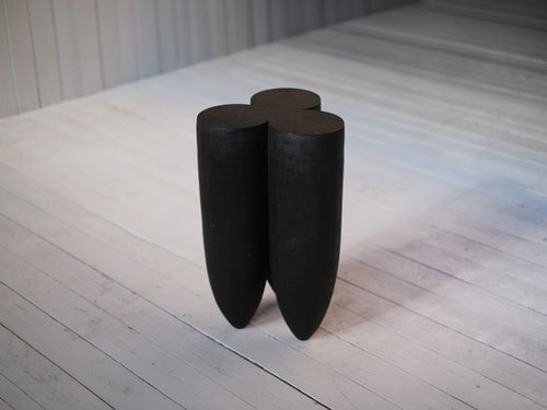 ARNO DECLERCQ SENUFO STOOL / IROKO W11.8" × D11.8" × H19.7"