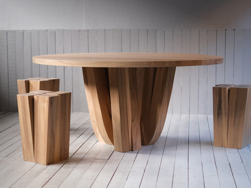 ARNO DECLERCQ ZOUMEY TABLE ROUND / NATURAL Ø63" x H29.5"