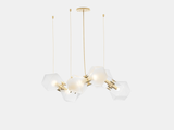 Load image into Gallery viewer, GABRIEL SCOTT WELLES GLASS LONG CHANDELIER 6 L30.91” x D16.4” x H12.13” + drop

