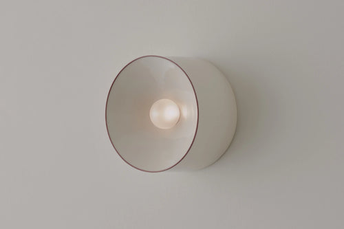 VOLKER HAUG STUDIO ANTON CERAMIC PINSTRIPE SCONCE Ø7" x D3.9"