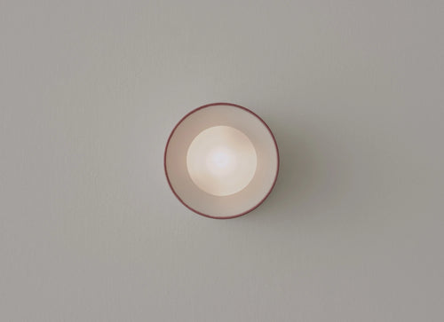 VOLKER HAUG STUDIO ANTON CERAMIC PINSTRIPE SCONCE / MICRO Ø3.2" x D2.6"