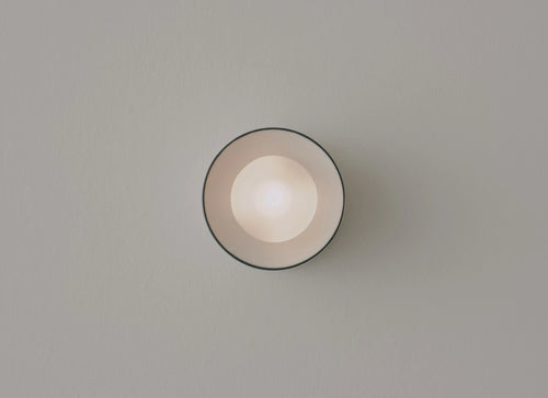 VOLKER HAUG STUDIO ANTON CERAMIC PINSTRIPE SCONCE / MICRO Ø3.2" x D2.6"