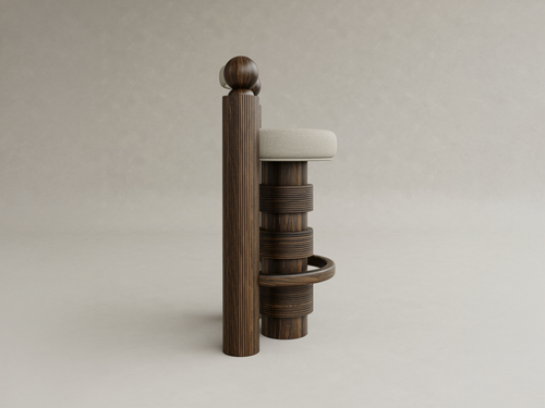 GALERIE NAINOA TORU BARSTOOL 01 W19.75" x D16.25" x H37.5" x SH29.5"