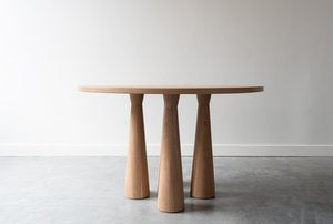 BEN & AJA BLANC PILLAR DINING TABLE Ø48" x H30"