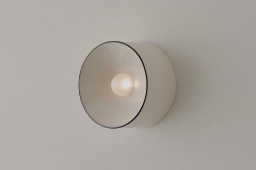 VOLKER HAUG STUDIO ANTON CERAMIC PINSTRIPE SCONCE Ø7" x D3.9"