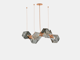 Load image into Gallery viewer, GABRIEL SCOTT WELLES GLASS LONG CHANDELIER 6 L30.91” x D16.4” x H12.13” + drop
