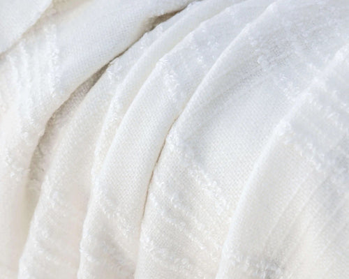 ALONPI CAROLE CASHMERE THROW / ECRU W59" x L75"