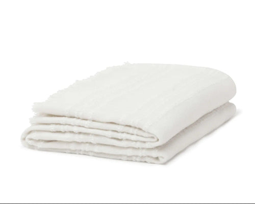 ALONPI CAROLE CASHMERE THROW / ECRU W59" x L75"
