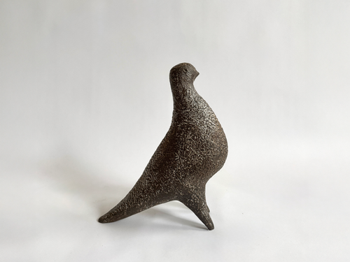 JULIE NELSON CHARCOAL PONTI BIRD XXXVI W9.5" x D3.5" x H11.5"