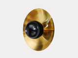 Load image into Gallery viewer, JAN GARNCAREK METROPOLIS SCONCE BRASS / BLACK  Ø14&quot;
