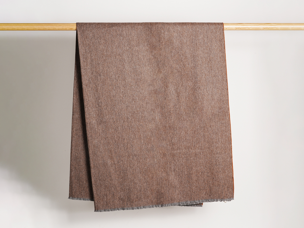 BEGG X CO VALE REVERSIBLE THROW / FLANNEL SIENNA 58