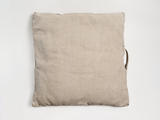 Load image into Gallery viewer, LIBECO JAMES LINEN FLOOR PILLOW FLAX 27” x 27&quot;
