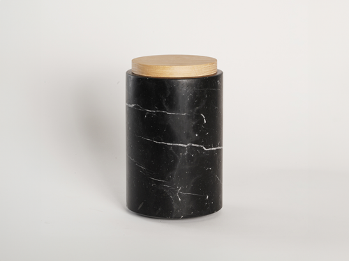 MICHAËL VERHEYDEN FRESCO CONTAINER / NERO MARQUINA Ø6" x H8"